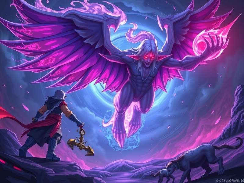 Zaun undercity neon lights and atmospheric pipes 4K background