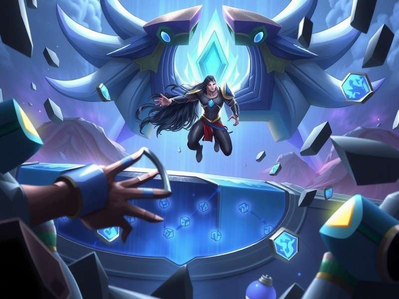 A roaring esports stadium crowd with bright lights during a League of Legends championship