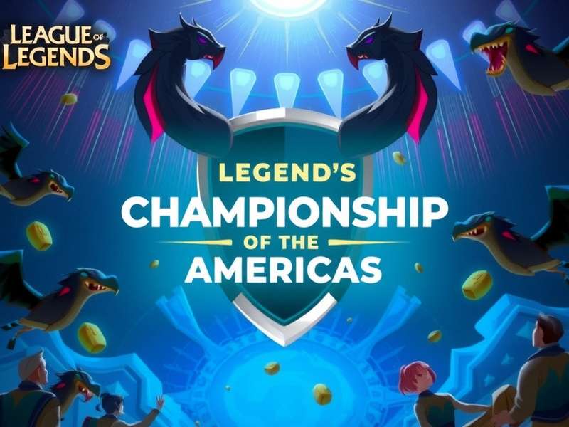 League of Legends Championship of the Americas stage with dramatic lighting