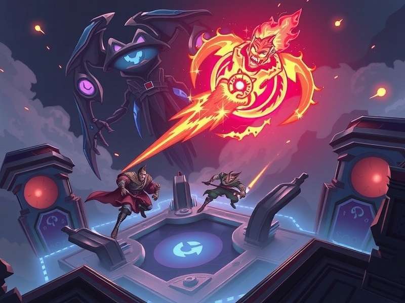 Riftbound card game artwork showing champions and spells