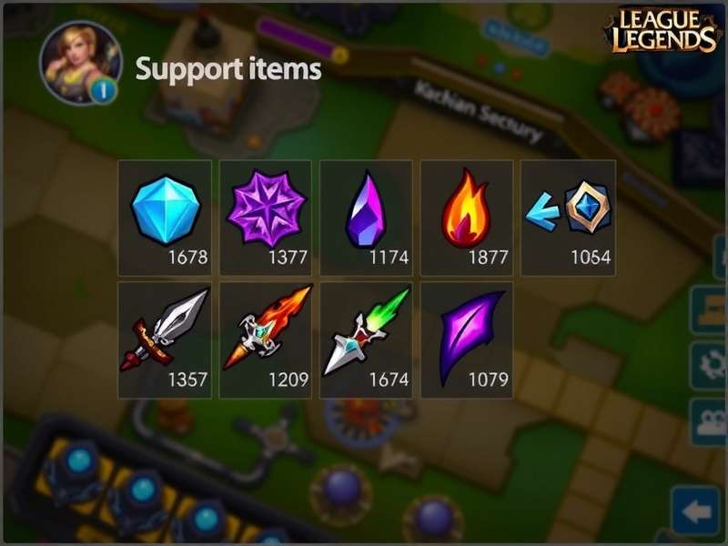 Collage of all League of Legends support items including Relic Shield, Spellthief's Edge, and Steel Shoulderguards