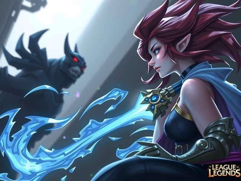 Epic cinematic scene of League of Legends champions clashing