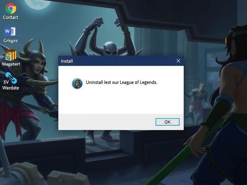 Diagram showing the complete League of Legends uninstall process from start to finish