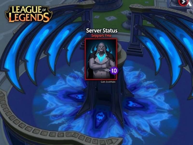 League of Legends EUW Server Status Dashboard showing real-time metrics