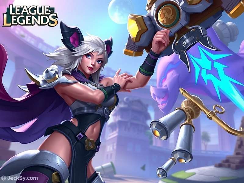 Esports arena packed with fans watching a League of Legends match on giant screens