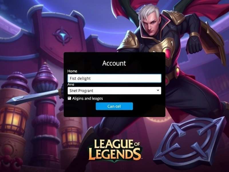 League of Legends PBE Server Dashboard Interface
