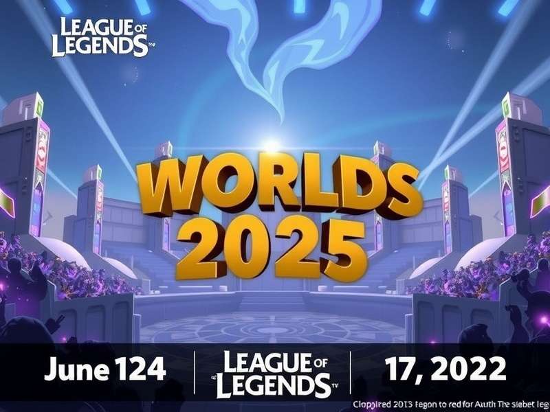 Concept art of League of Legends Worlds 2025 stage design