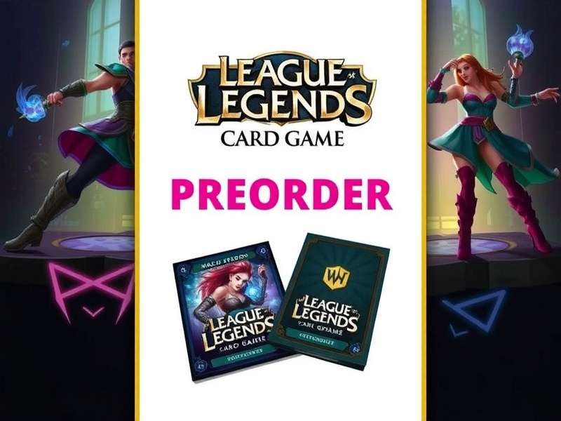 League of Legends Card Game preorder promotional artwork featuring champions and card back design