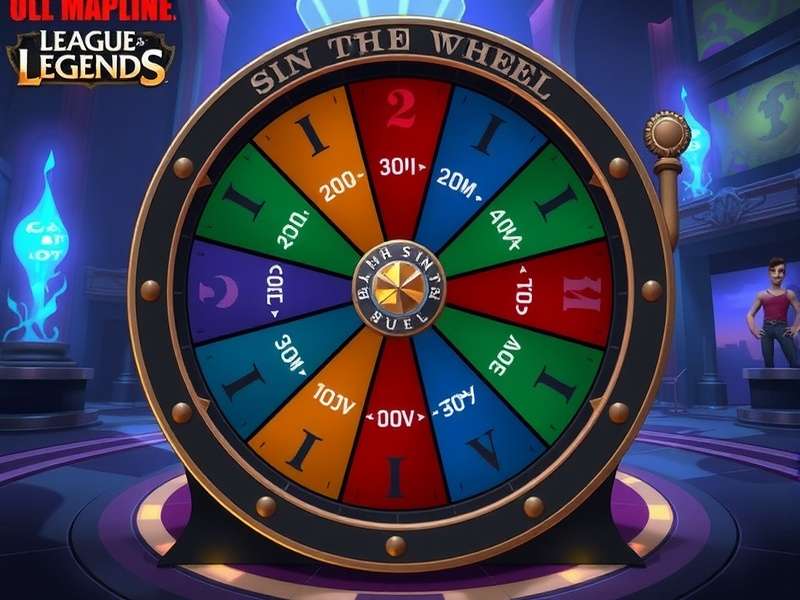 League of Legends Spin the Wheel champion selection interface showing random pick